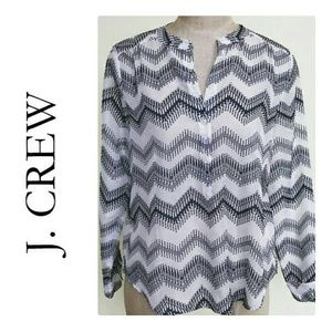 J.Crew Zigzag Woven Top